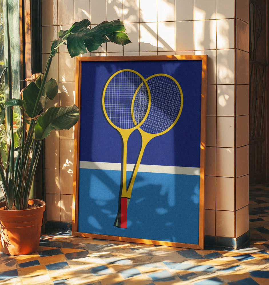 Badmintonschläger aus Holz | Poster