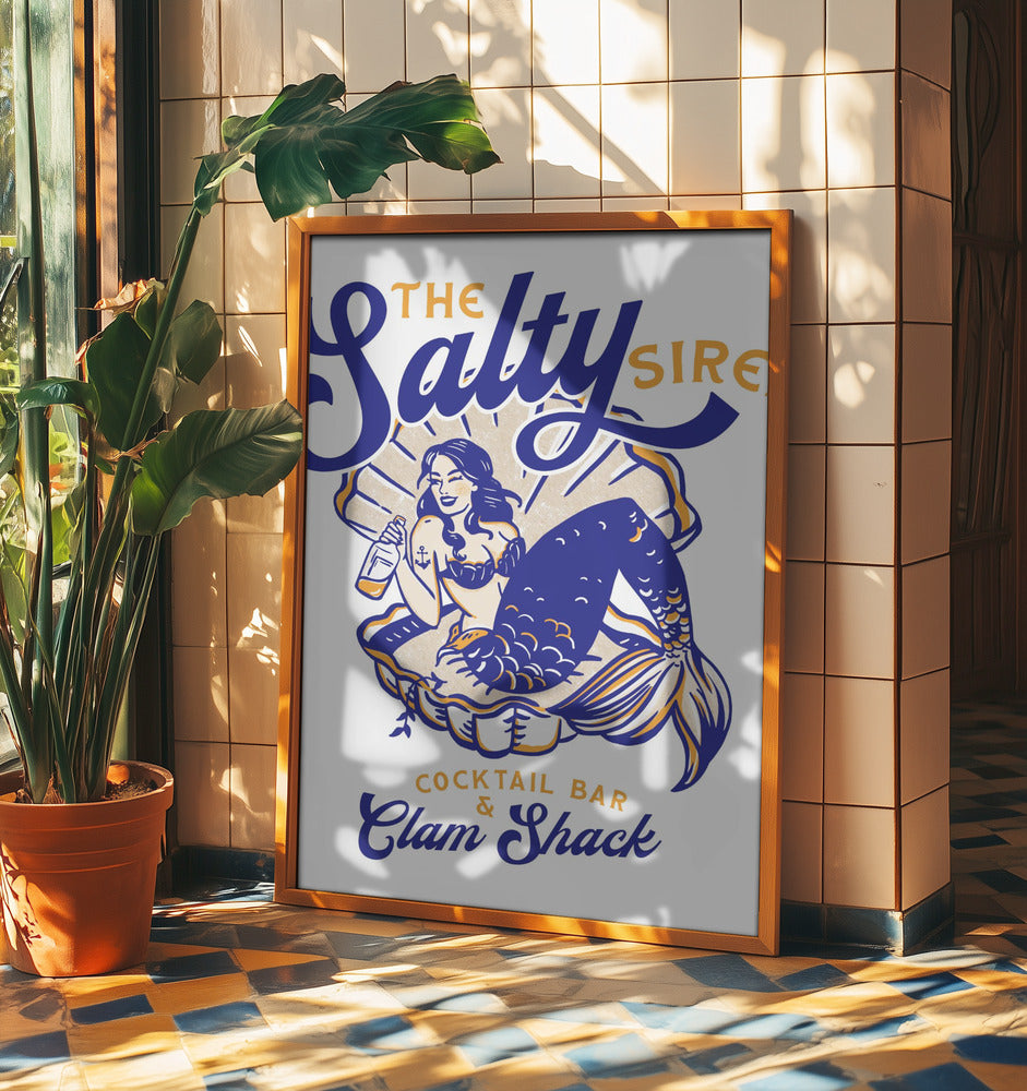 Salty Siren Cocktail Bar & Clam Shack Mermaid | Poster