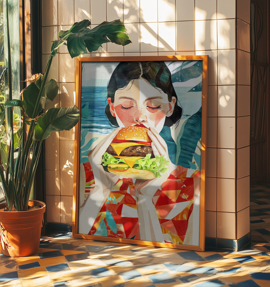 Geschmacksessende Frau | Poster