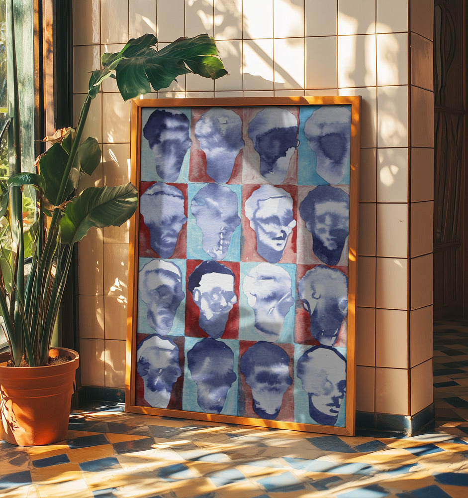 Aldo Rot Blau 4x4 | Poster