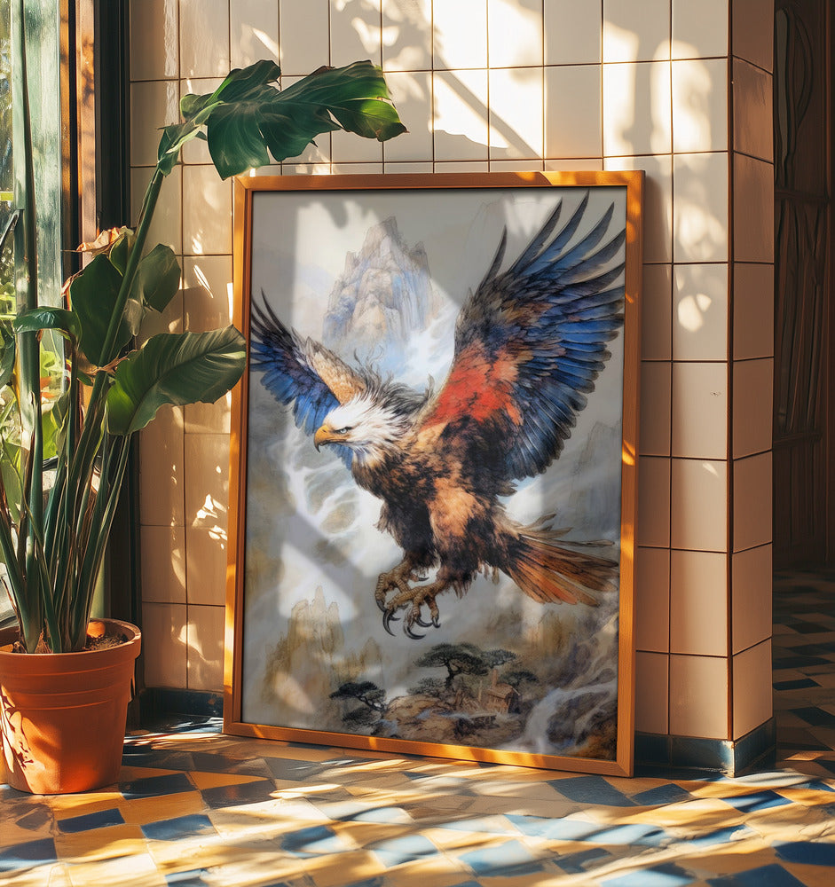 Adler Vogel Aquarell Tier Kunst | Poster