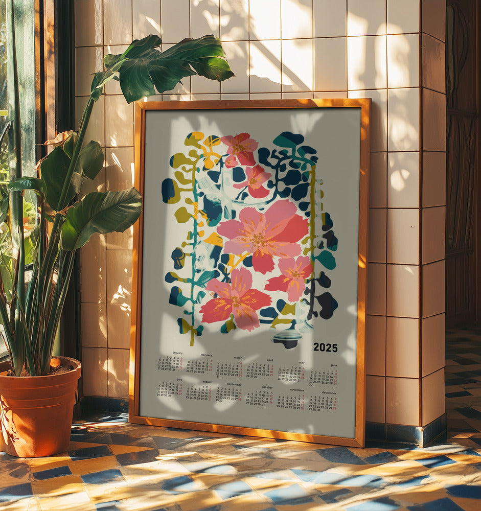 Kalender 2025 bunte Orchidee | Poster