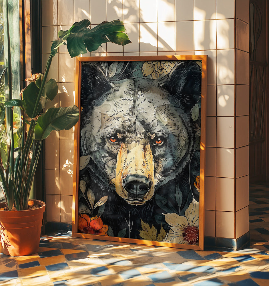 Tierbär Aquarell Tierkunst 9 | Poster