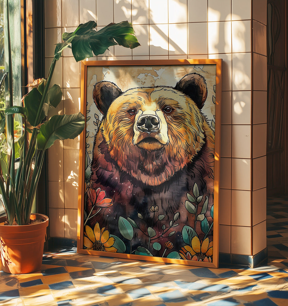 Animal Bear Watercolor Animal Art 5 | Poster