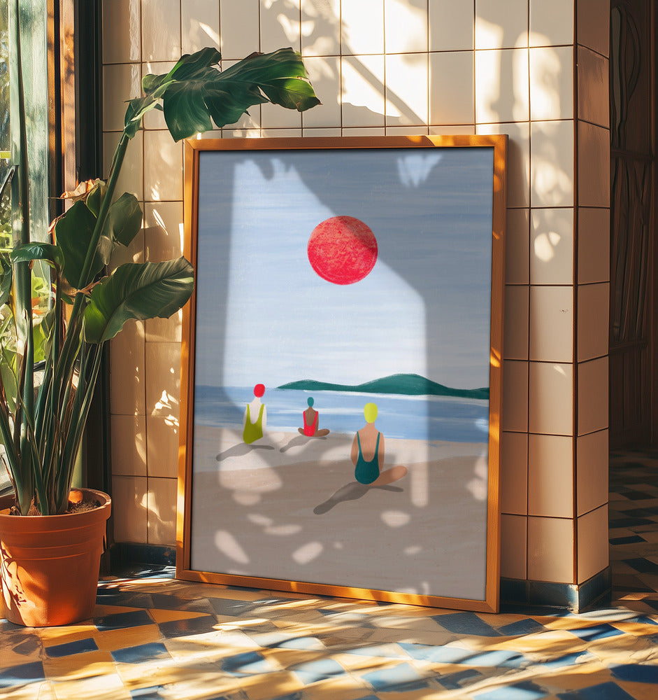 Mädchen am Strand | Poster