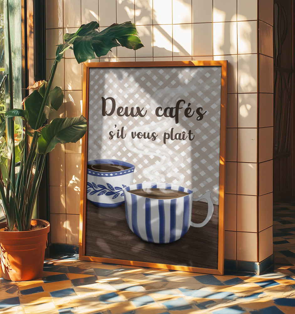 Zwei Kaffee bitte | Poster