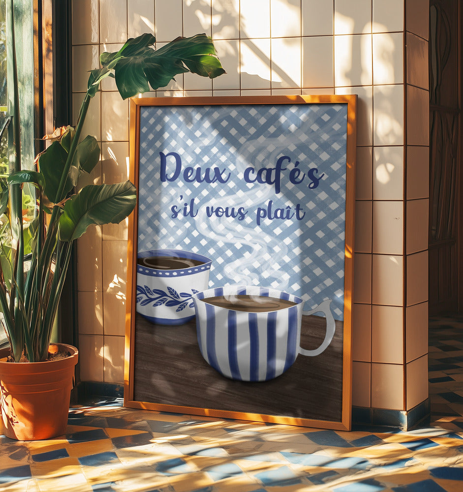 Zwei Kaffee bitte | Poster