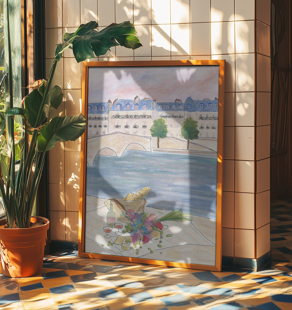 Pariser Picknick an der Seine | Poster
