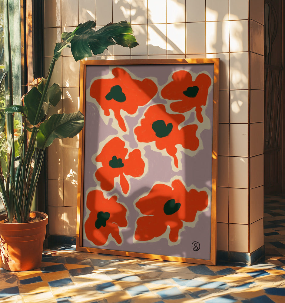 Lebendige Mohnblumen | Poster