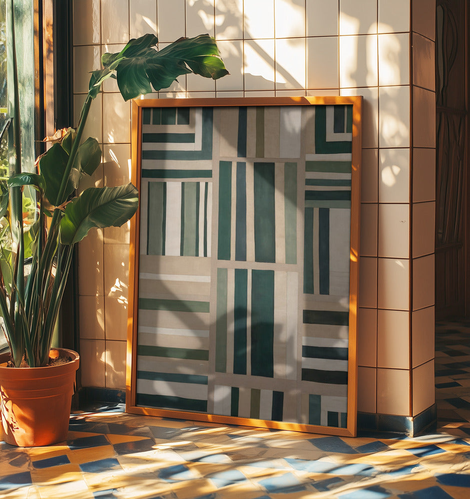 Geometrischer Wandteppich | Poster