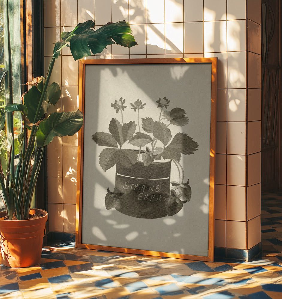 Vintage Erdbeerpflanze | Poster