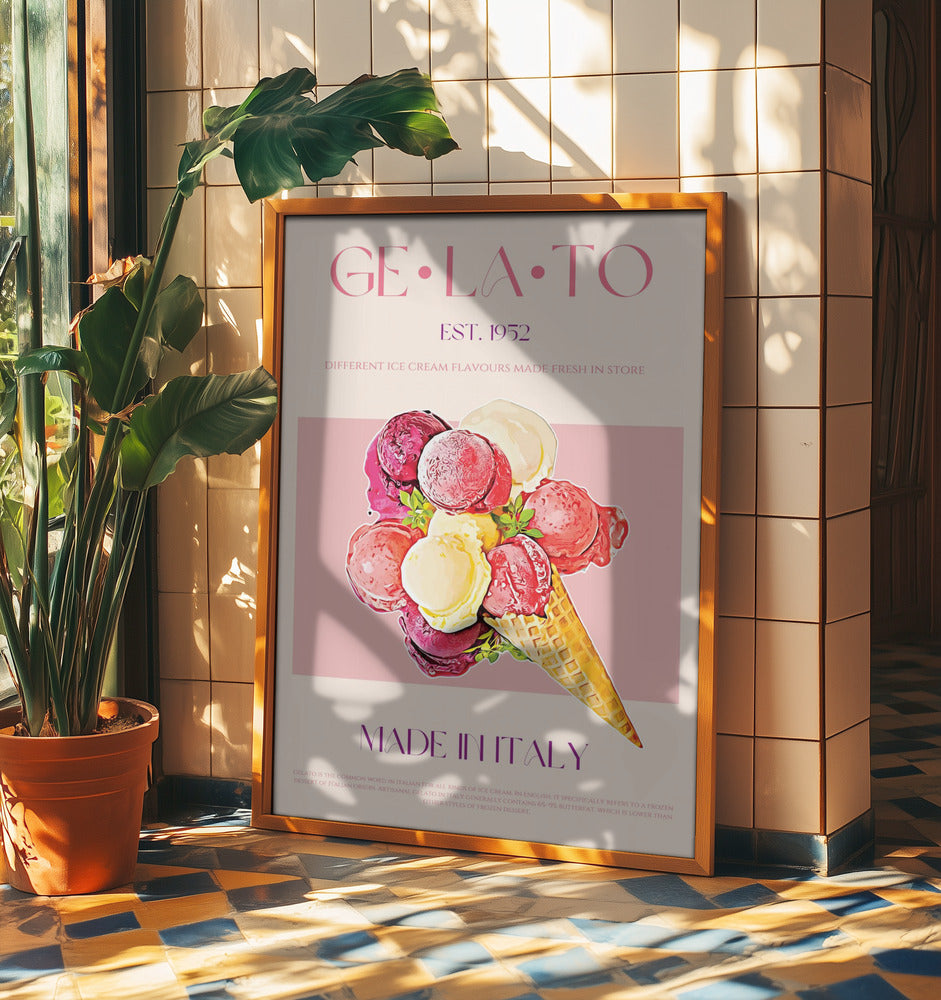 Vintage-Stil Gelato Poster | Poster