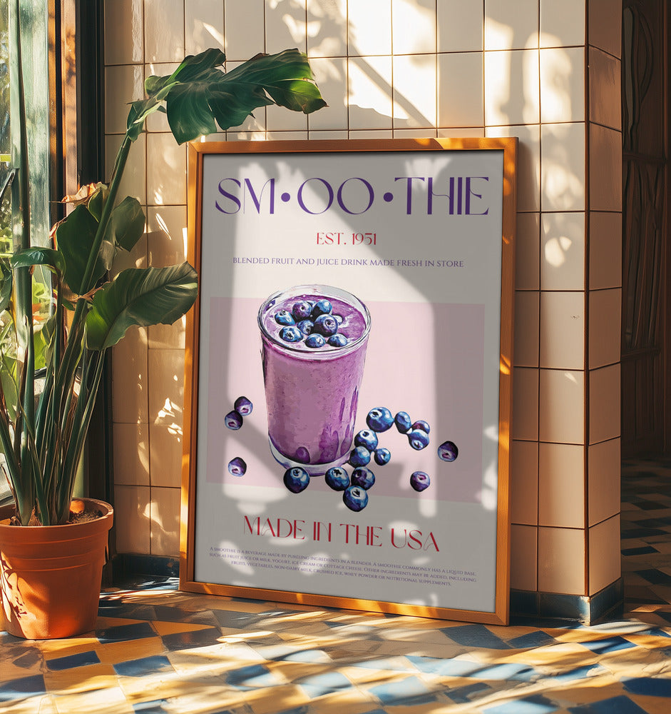 Blaubeer-Smoothie-Illustration | Poster