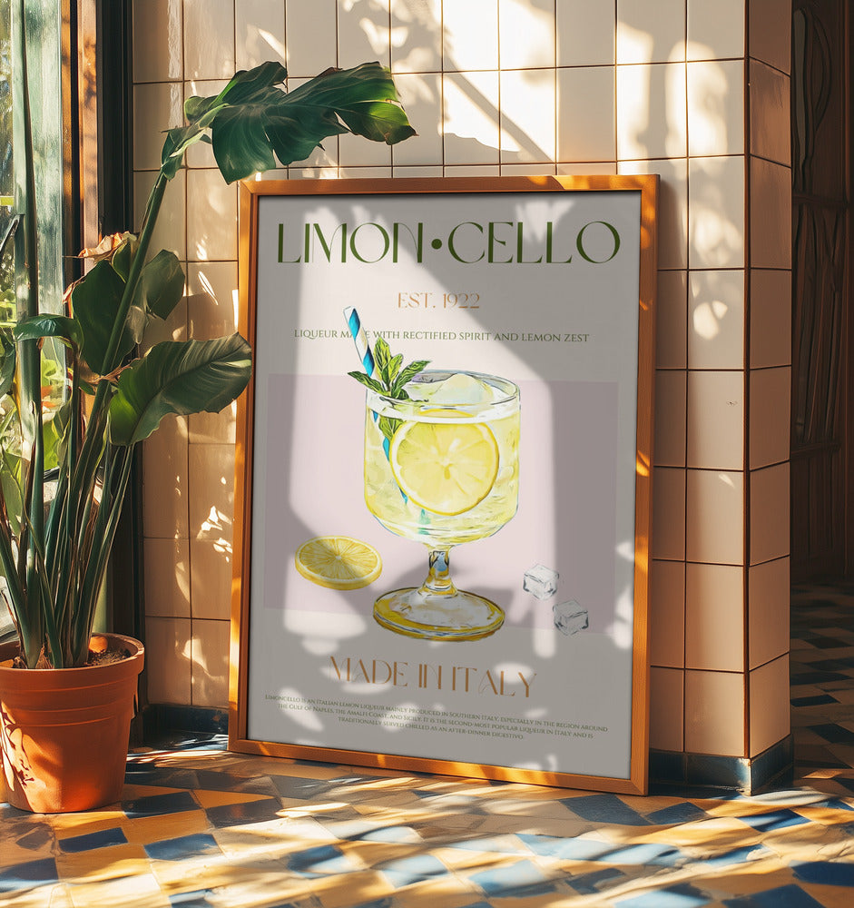 Illustration Of A Limoncello Drink | Poster