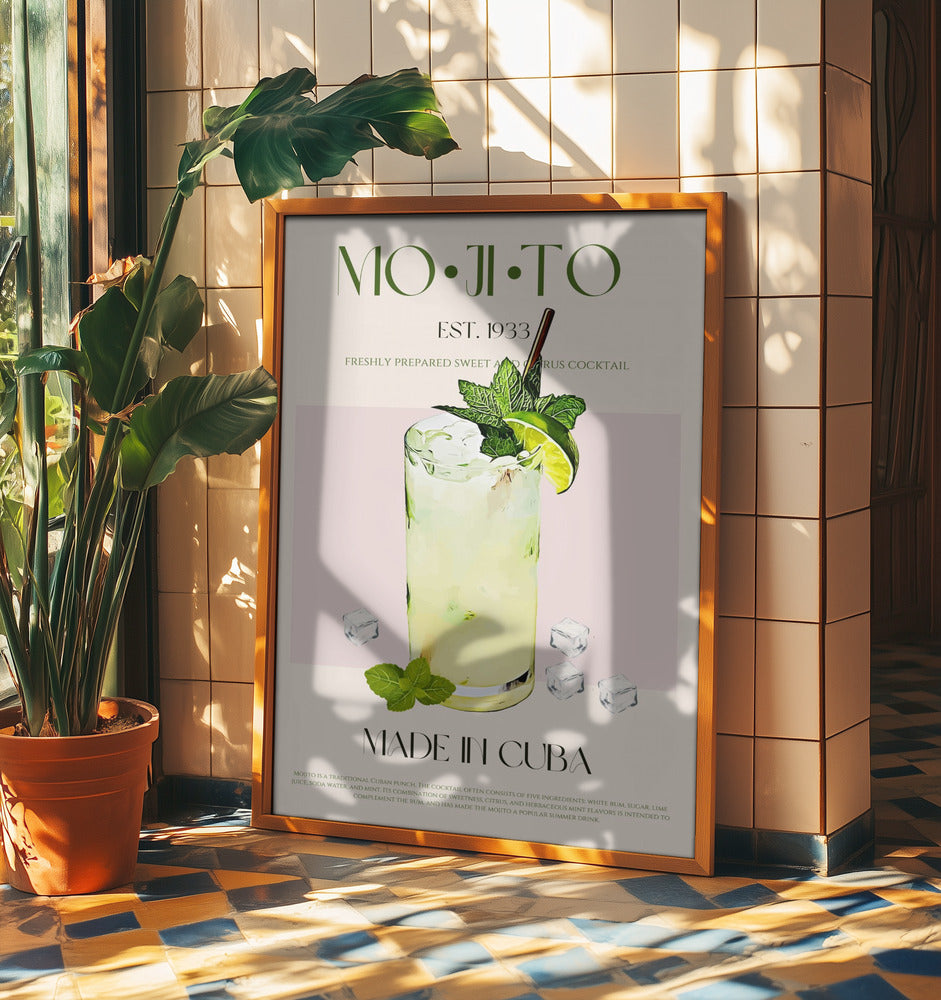 Mojito Print Cocktail | Poster