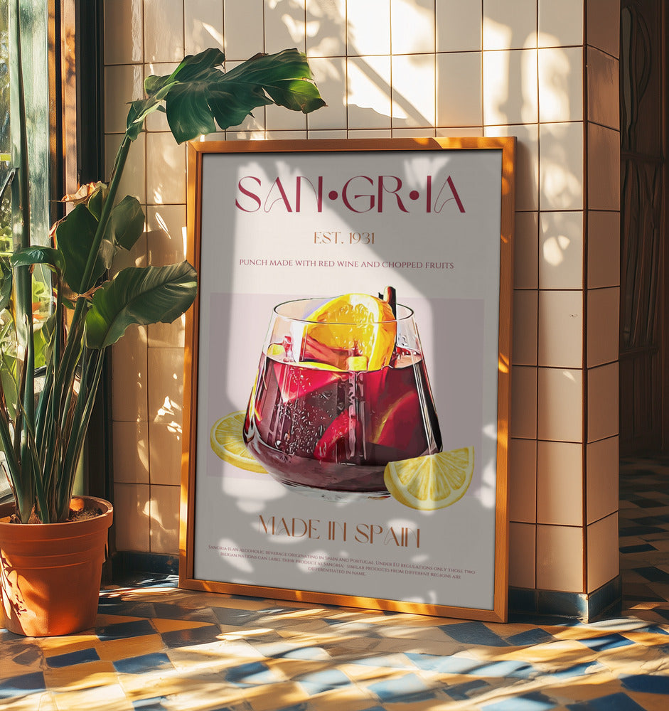 A Glass Filled With Red Wine | Poster