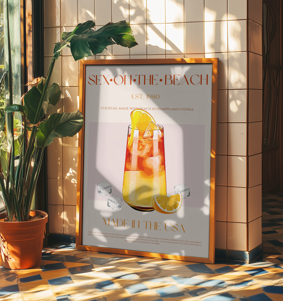 Tropical Sunset Sip | Poster