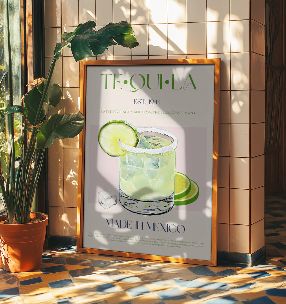 Tequila Drink With Lime And Ice | Poster