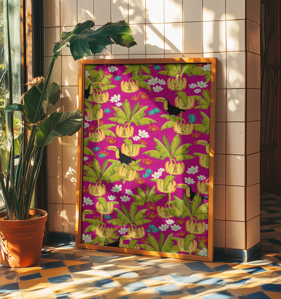 Bananas And Toucans Pattern | Poster