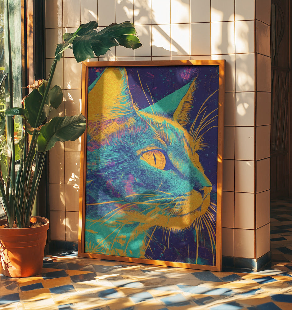 Blaue Katze | Poster
