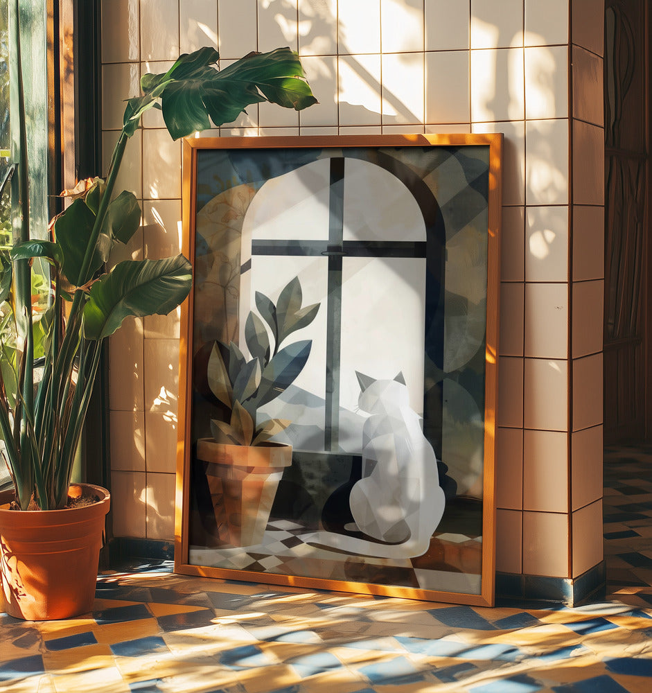 Weiße Katze | Poster