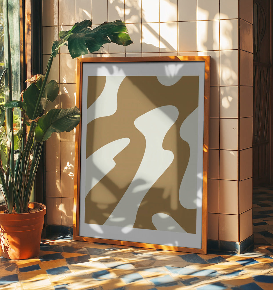 Curved Earth Tones | Poster