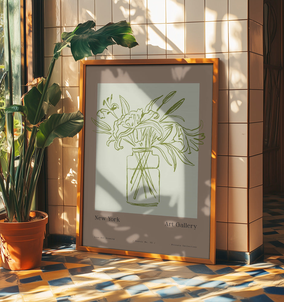Vase Sketch Blooms | Poster