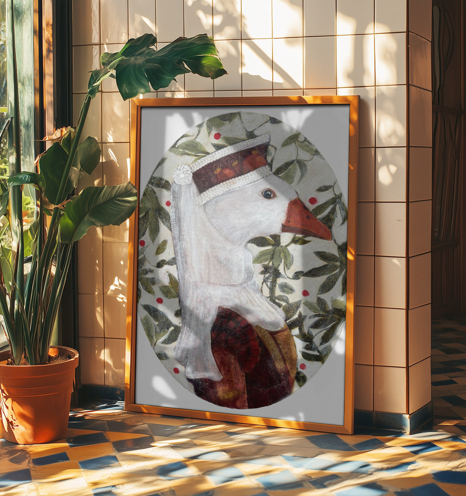 Cata With Green Leafs | Poster