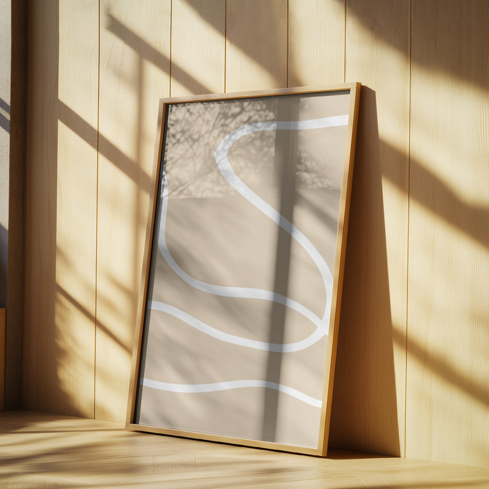 Beige Lines 01 | Poster