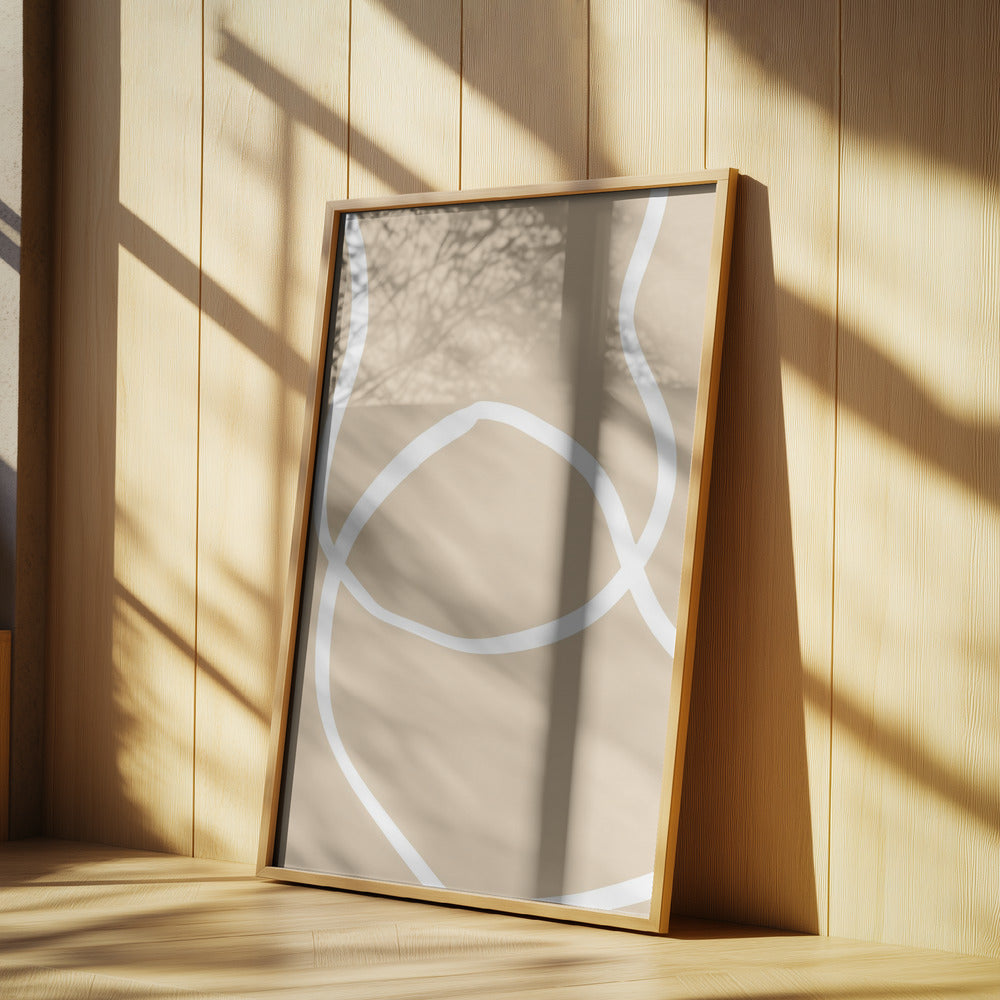 Beige Lines 04 | Poster