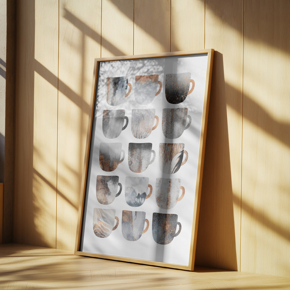 Verträumte Kaffeetassen | Poster