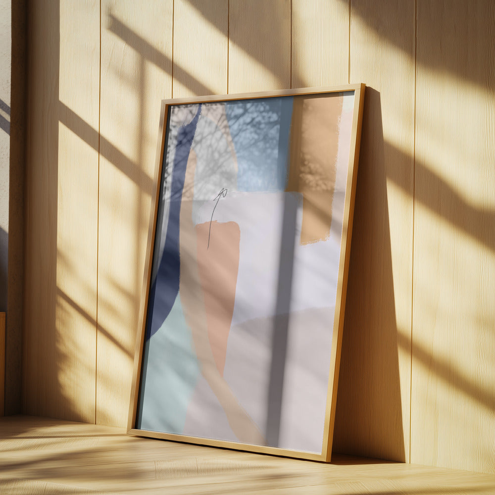 Sanfte Pastelltöne und kräftige Pinselstriche | Poster - Kunstdruck