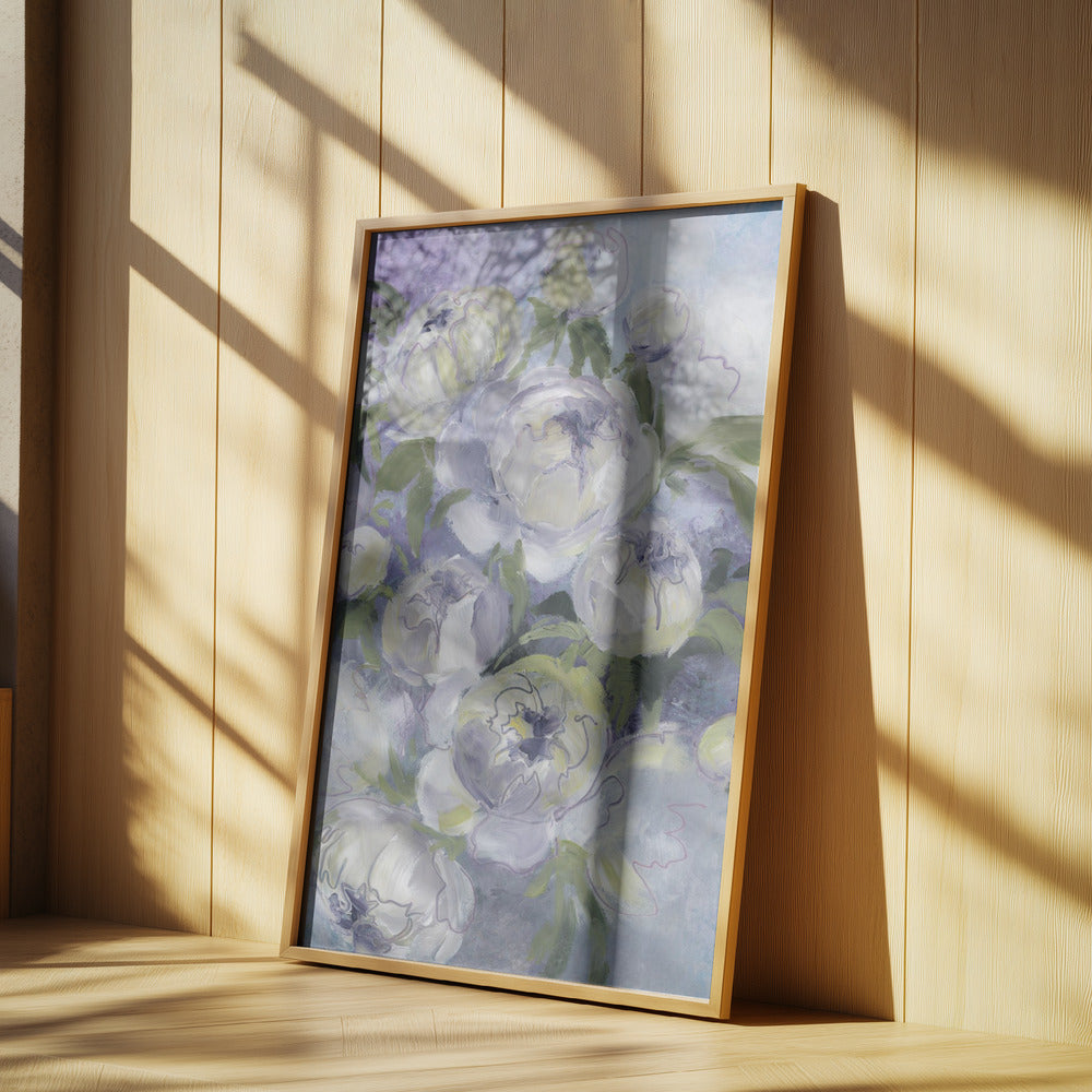Sady painterly florals in violet | Poster