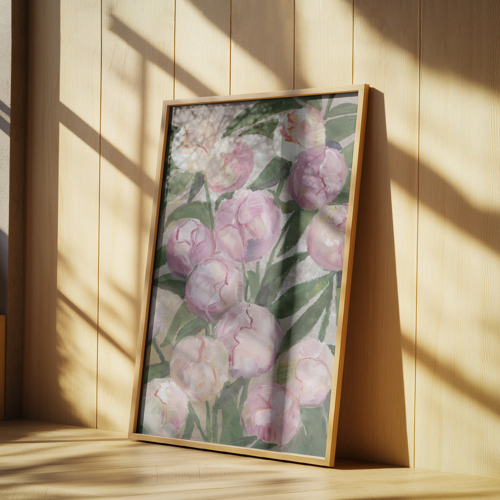 Valenty painterly peonies | Poster