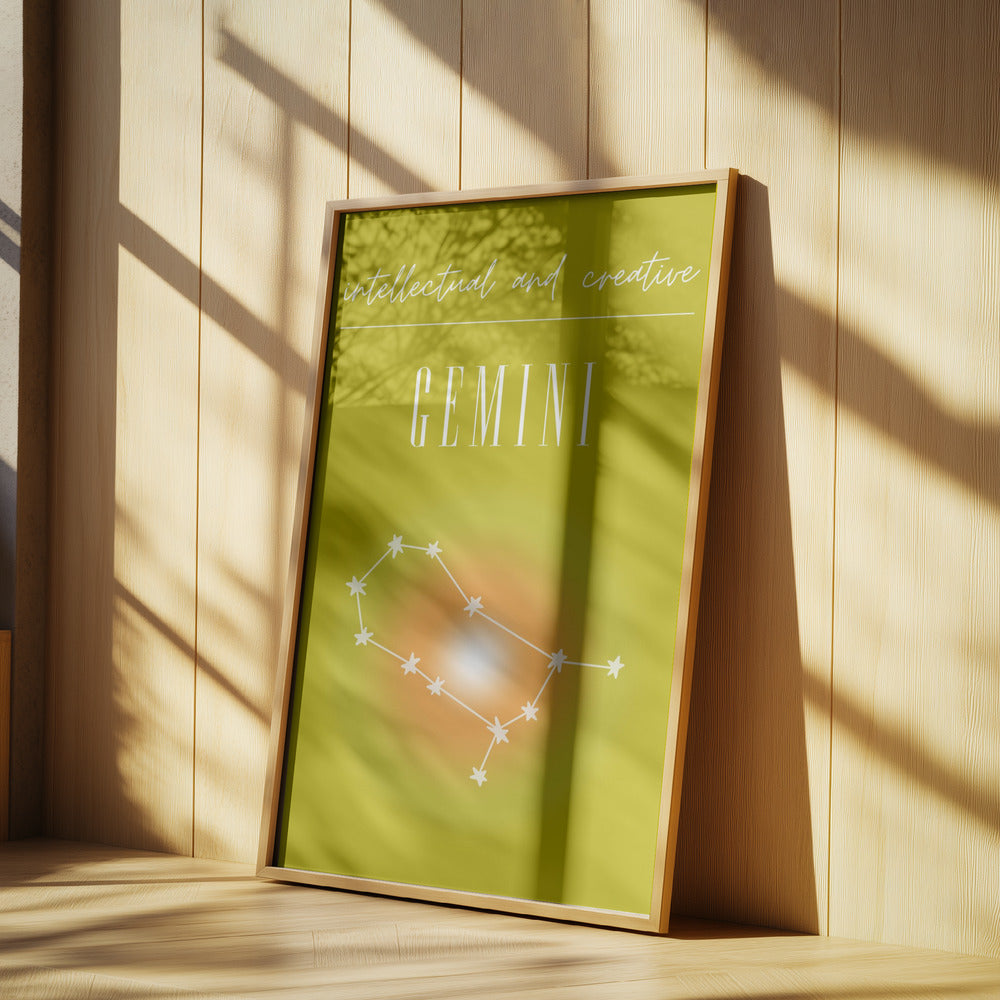 Zwillinge Sternzeichen Druck Kunst | Poster