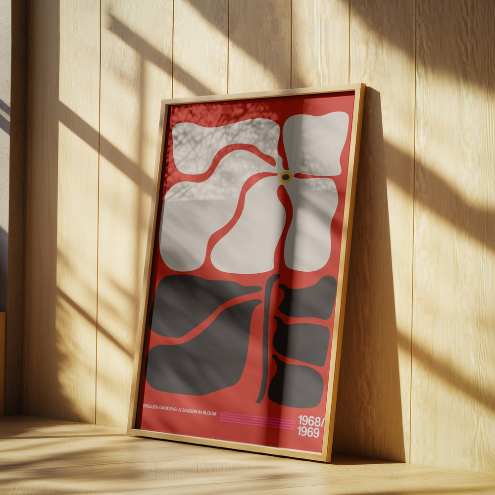 Englische Gärten Rot | Poster