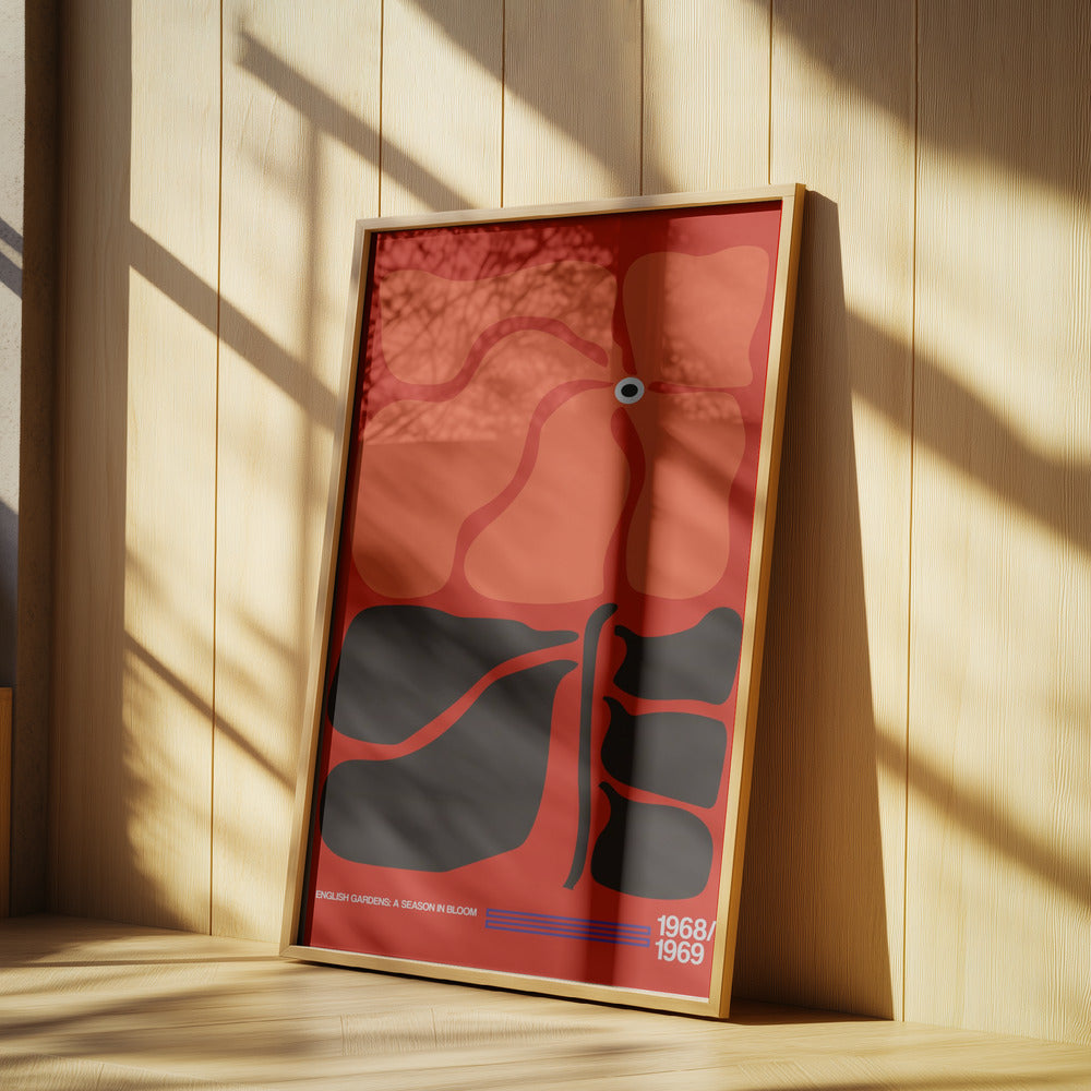 Englische Gärten Rot/Orange | Poster