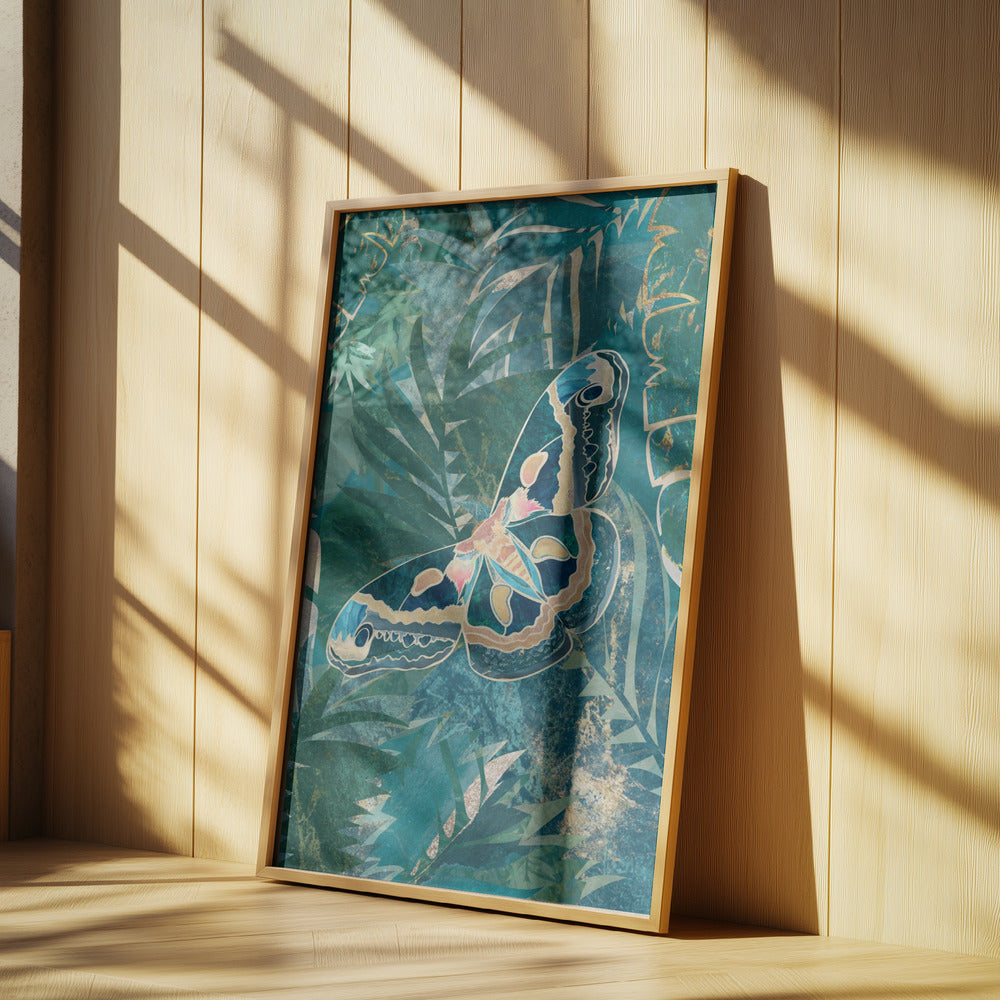 Moth in the tropical leaves | Poster