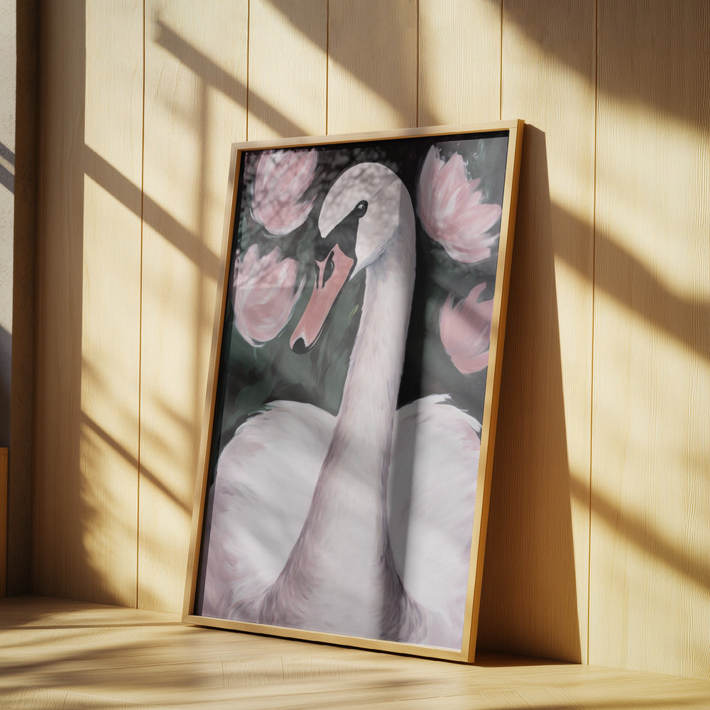 Schwan im Teich | Poster