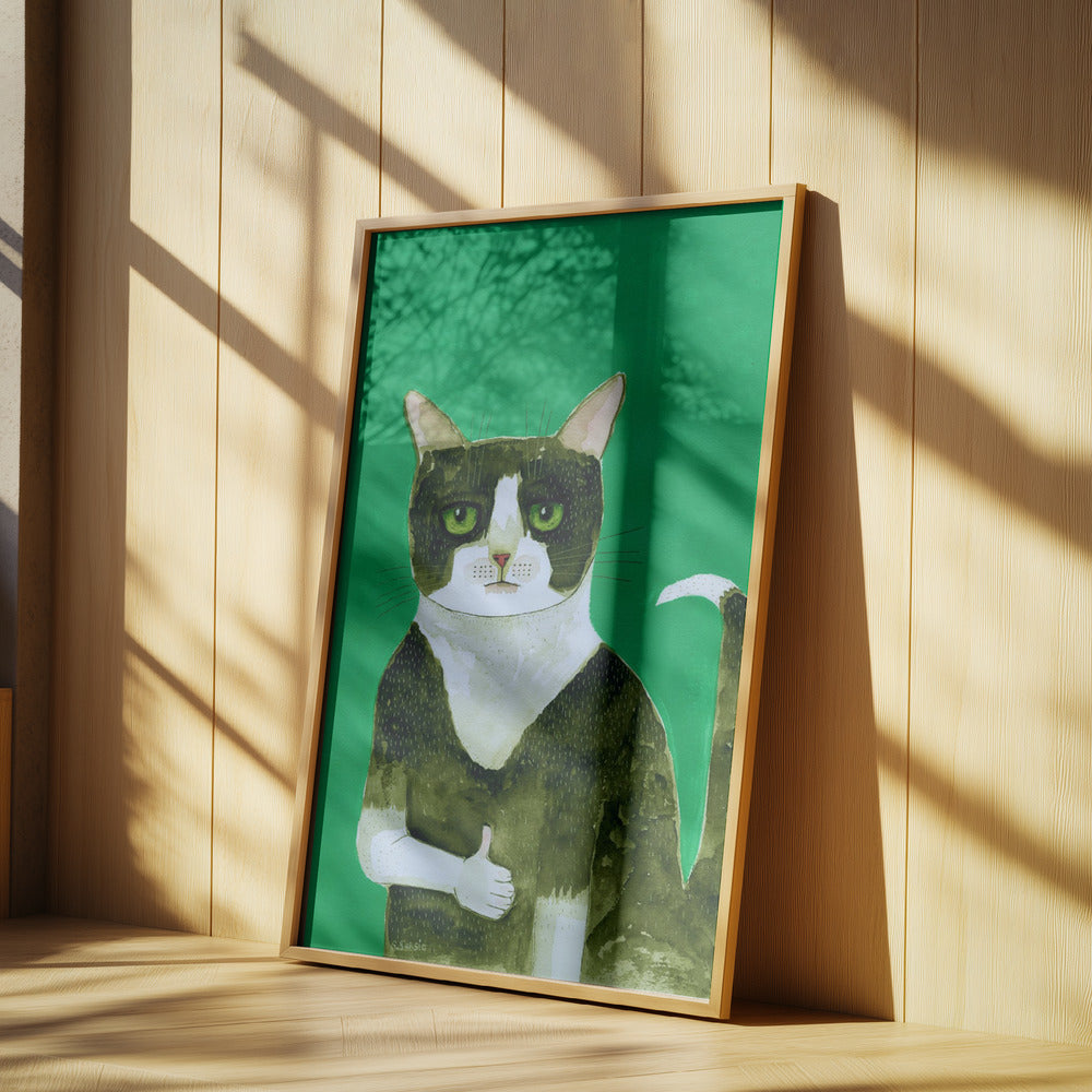 Smoking-Katze Daumen hoch | Poster