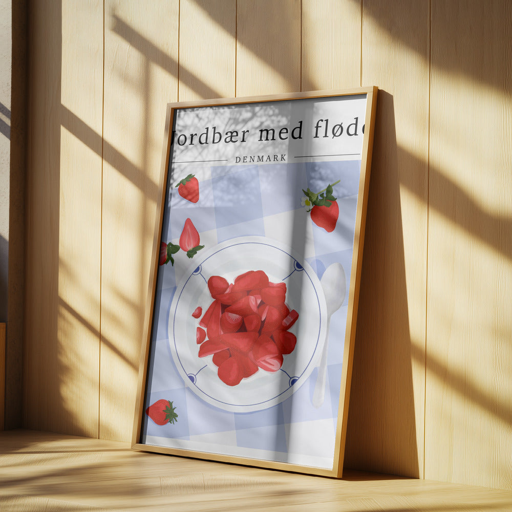 Erdbeere mit Sahne - Dänemark | Poster