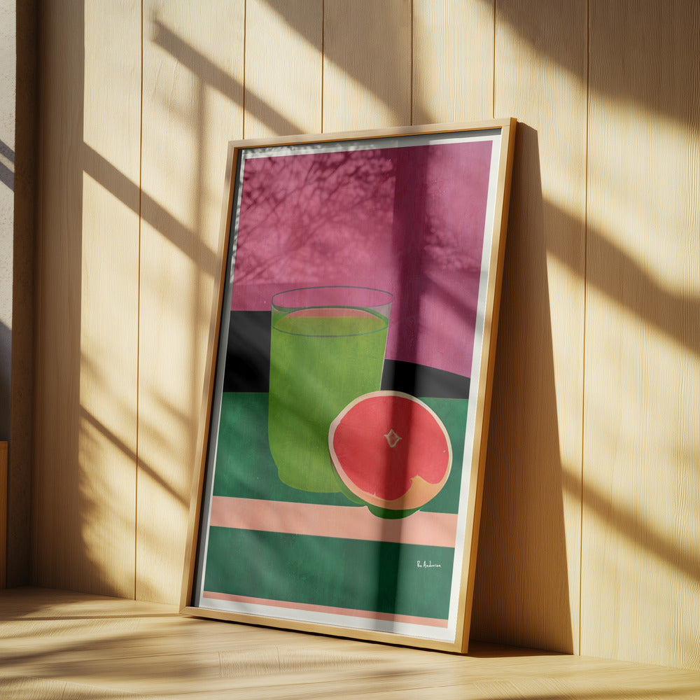 Rosa, kleine Grapefruit | Poster