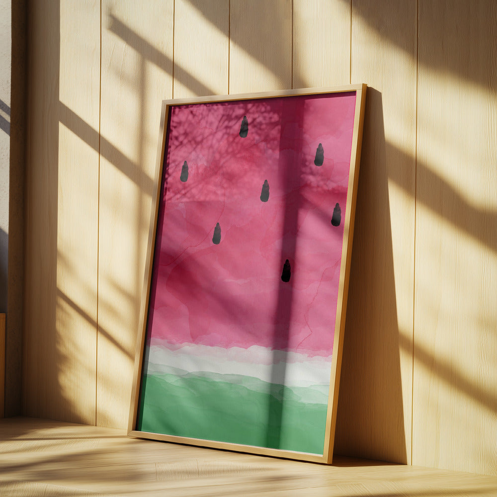 Resumen de sandía A0 | Posters  - Impresiones de Arte