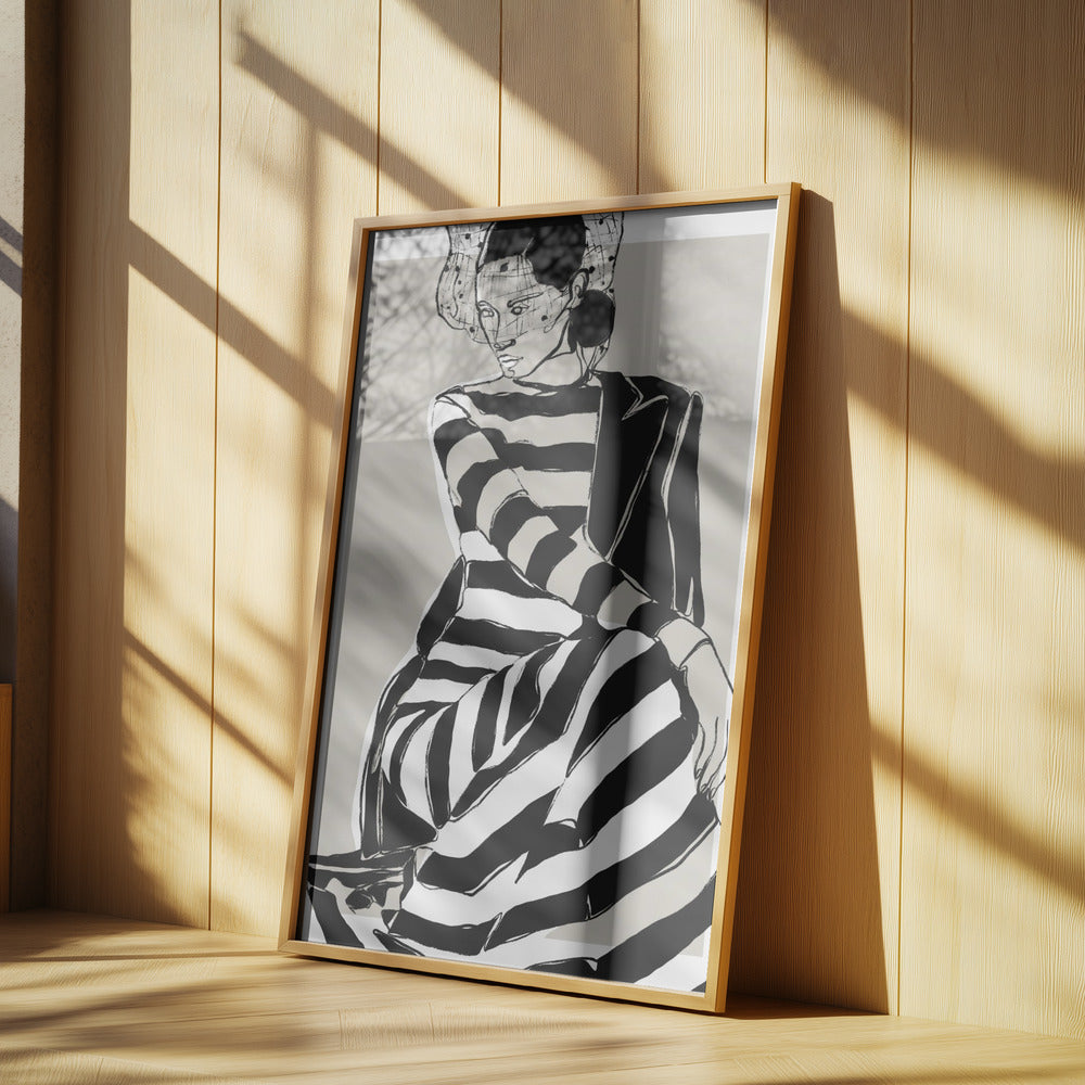 Gestreiftes Kleid | Poster