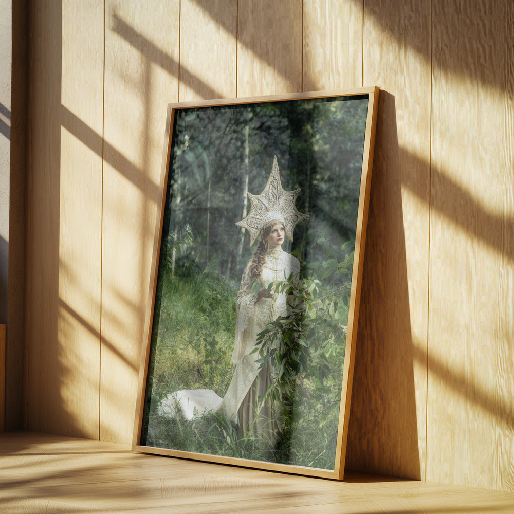 Young lady in forest | Poster