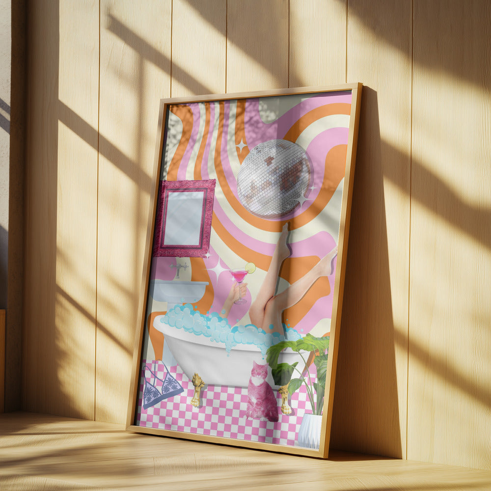 Groovy Bathtub Bliss | Poster
