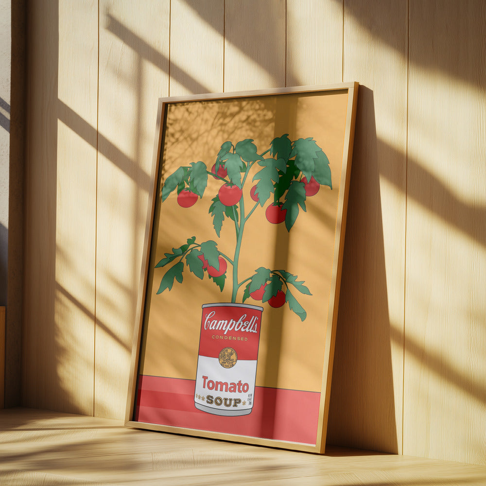Campbells Suppe Tomatenpflanze Retro Illustration | Poster