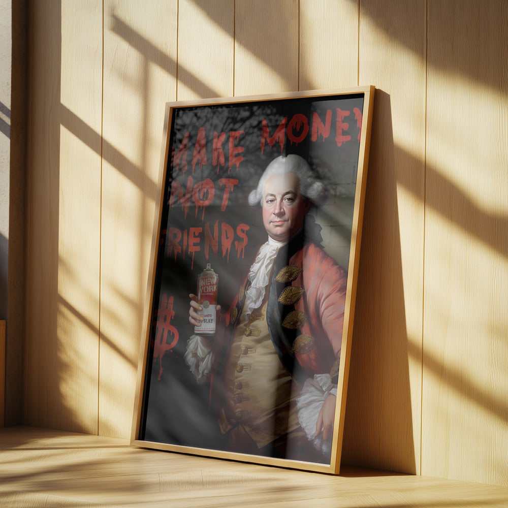 Verdiene Geld, nicht Freunde | Poster - Kunstdruck