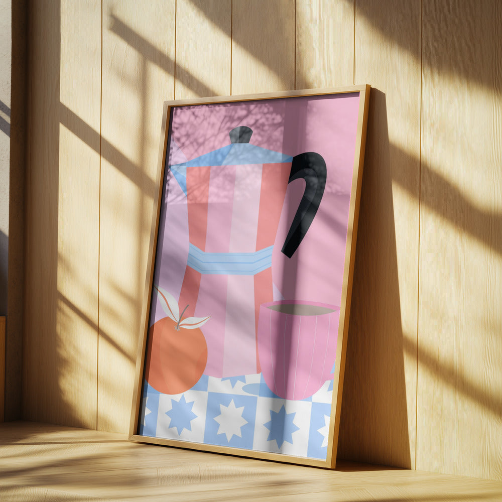 Stillleben mit Moka-Kanne | Poster