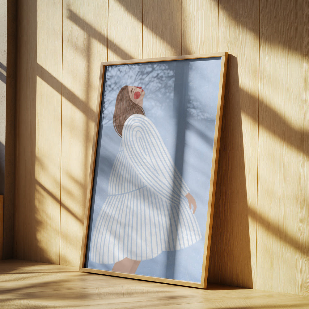Die Frau mit den blauen Streifen | Poster